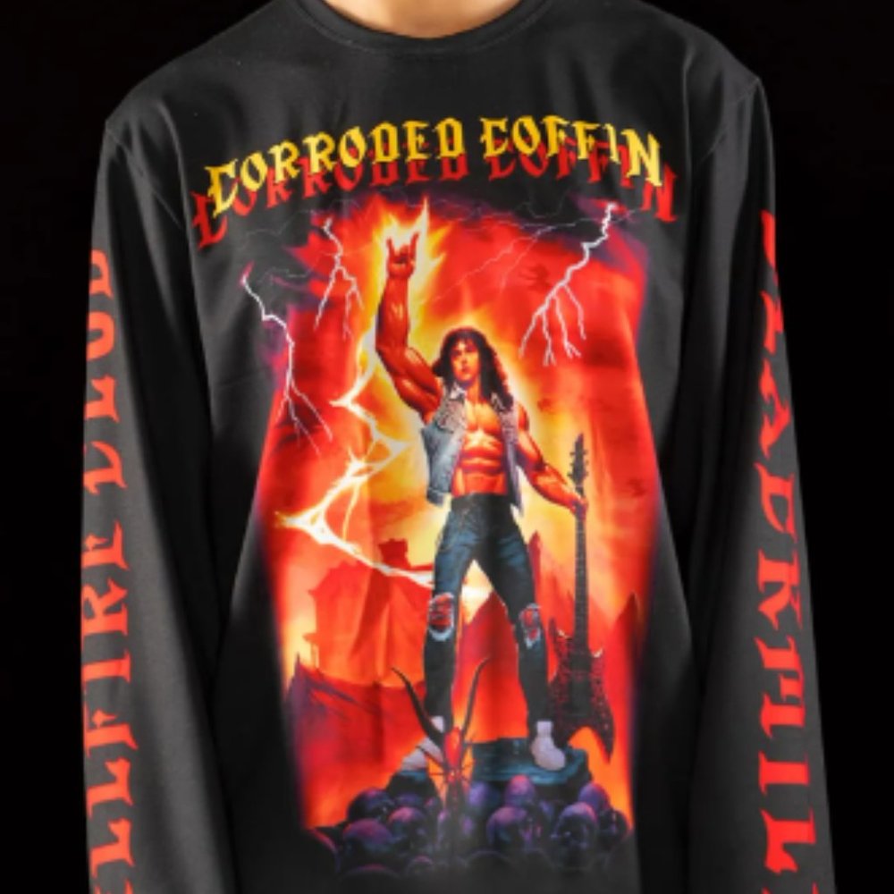 STRANGER THINGS LONG SLEEVE OVERSIZED Shirt Blackmilk